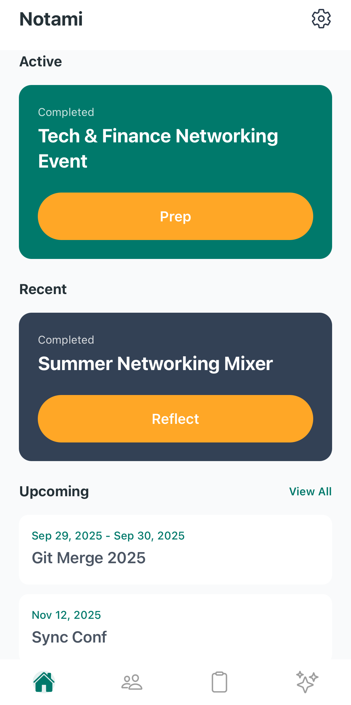 Notami App Interface